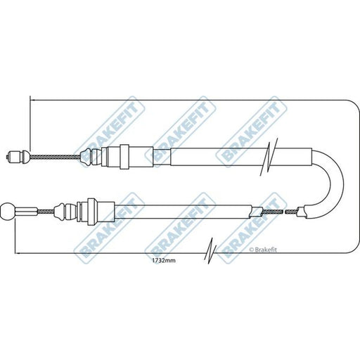 Apec Handbrake Cable Left Rear fits Nissan Interstar 2002-2006