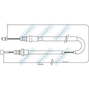 Apec Handbrake Cable Right Rear BBC3475