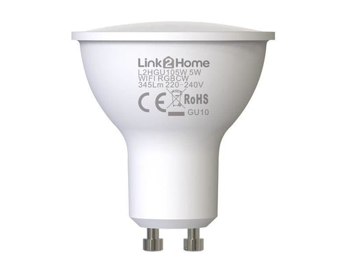Link2Home Wi-Fi LED GU10 Dimmable Bulb, White + RGB 345 lm 5W Link2Home - Dynamic Drive