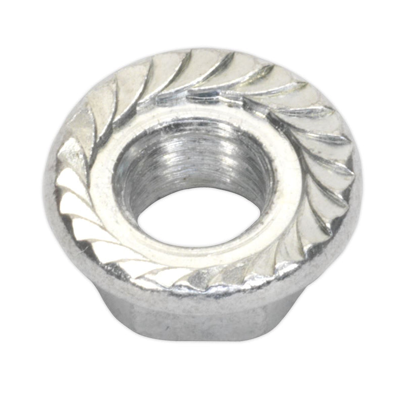 Sealey Flange Nut Serrated M5 Zinc Pack of 100 FN5 Sealey - Dynamic Drive