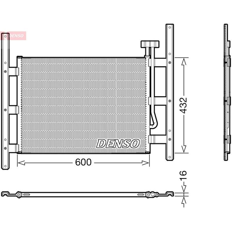 Denso Air Conditioning Condenser fits Man E2000 2000 on