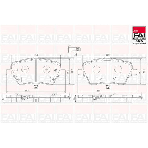 FAI Front Brake Pad Set BP167