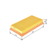 Bosch Engine Air Filter fits Kia Rio I 2000-2005 1.3 1.5