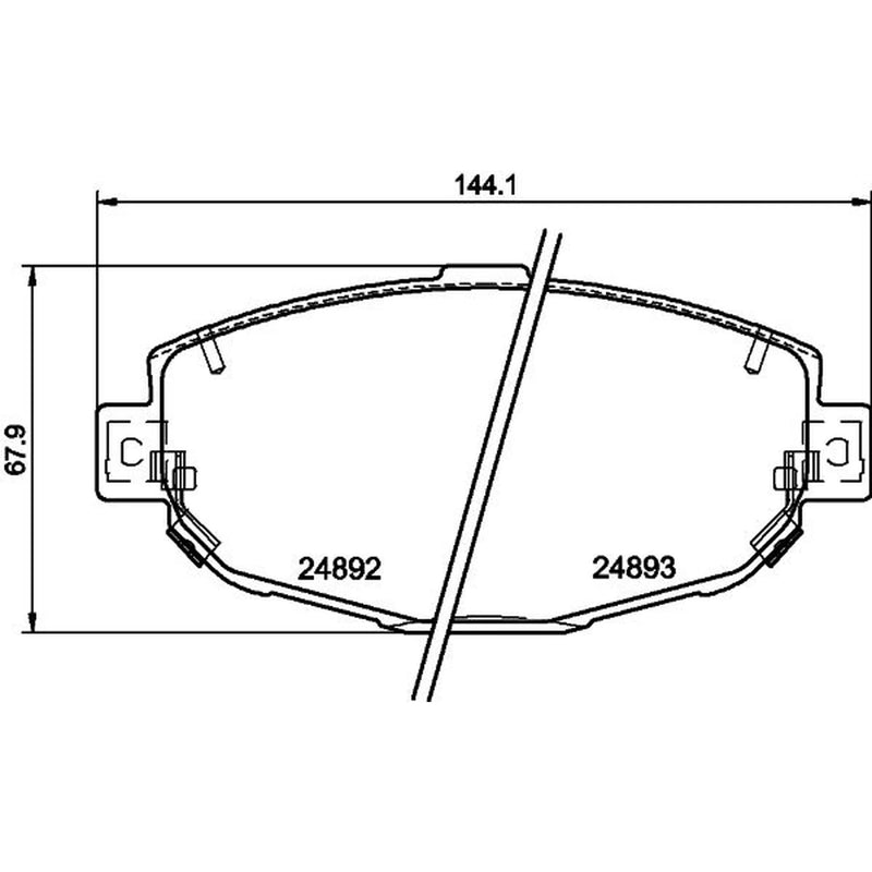 Mintex Front Brake Pad Set fits Lexus Gs 1993-1997