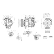 Hella Air Conditioning Compressor fits Mercedes-Benz A-Class 2012-2018