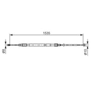 Bosch Handbrake Cable Right Rear fits BMW 3 2004-2013