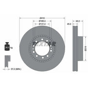 Textar 2 x Externally Vented Brake Discs 93309100
