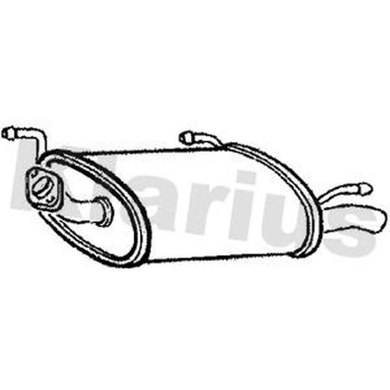 Klarius Box With Tail Pipe Rear fits Nissan Almera 2000-2006 1.5 1.8