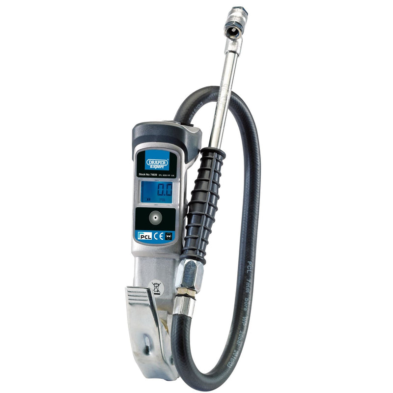 Draper Digital Gauge Air Line Inflator with Twin Connectors 74839 Draper - Dynamic Drive
