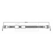 Borg & Beck Brake Hydraulic Hose Line Rear Right BBH8825