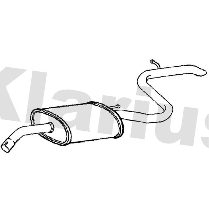 Klarius Box With Tail Pipe Rear fits Hyundai I30 2011-2016 1.4 1.6