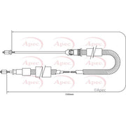 Apec Handbrake Cable Right Rear fits Citroën Zx 1991-1997 1.8 1.9 2.0