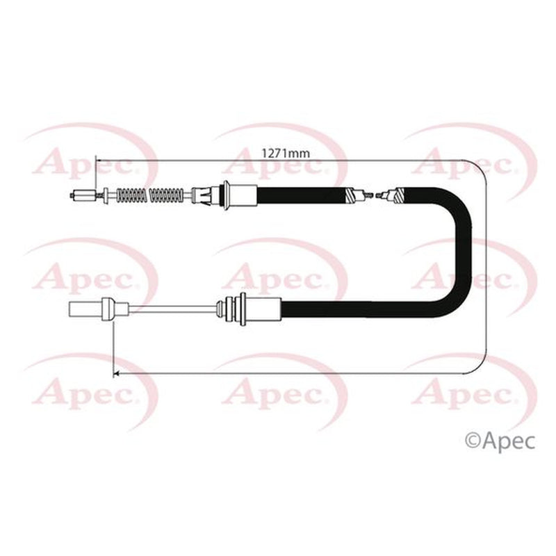 Apec Handbrake Cable Left Rear fits Nissan Cabstar E 1998-2006