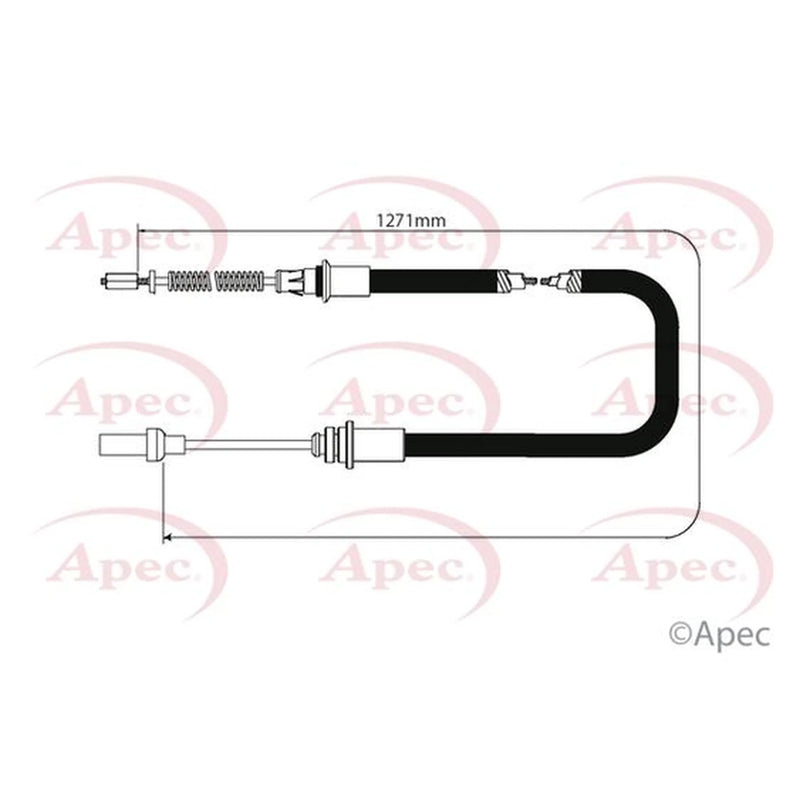 Apec Handbrake Cable Right Rear CAB1543