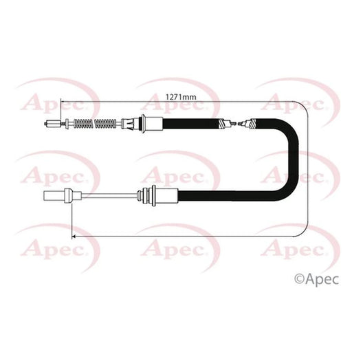 Apec Handbrake Cable Right Rear CAB1543