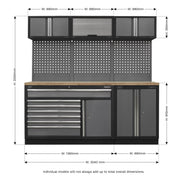 Sealey Superline Pro 2.04m Storage System Pressed Wood Worktop APMSSTACK11W Sealey - Dynamic Drive