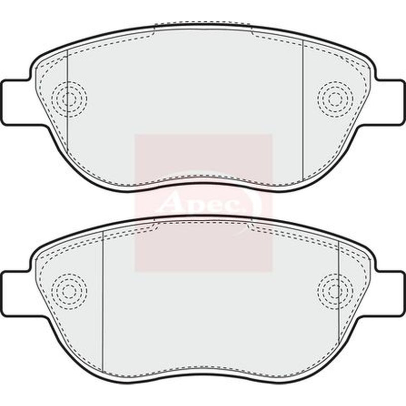Apec Front Brake Pad Set fits Citroën C4 I 2007-2008 2.0