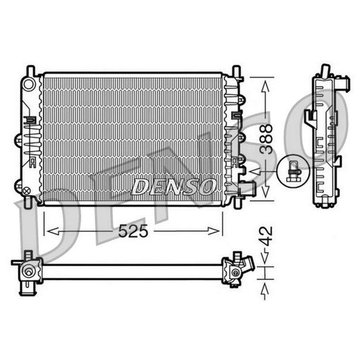 Denso Engine Radiator fits Ford Escort 1990-2000 1.4 1.6 1.8