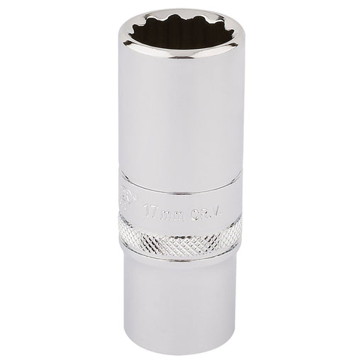 Draper HI-TORQ 12 Point Deep Socket, 3/8" Sq. Dr., 17mm 33013 Draper - Dynamic Drive