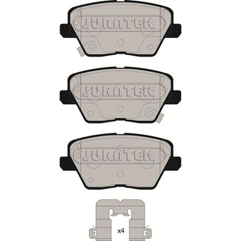 Juratek Rear Brake Pad Set fits Hyundai I30 2016-2020 1.0 1.4 1.5 1.6