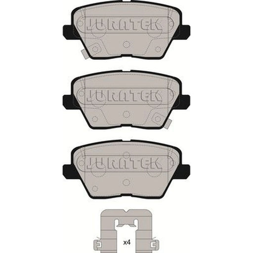 Juratek Rear Brake Pad Set fits Hyundai I30 2016-2020 1.0 1.4 1.5 1.6