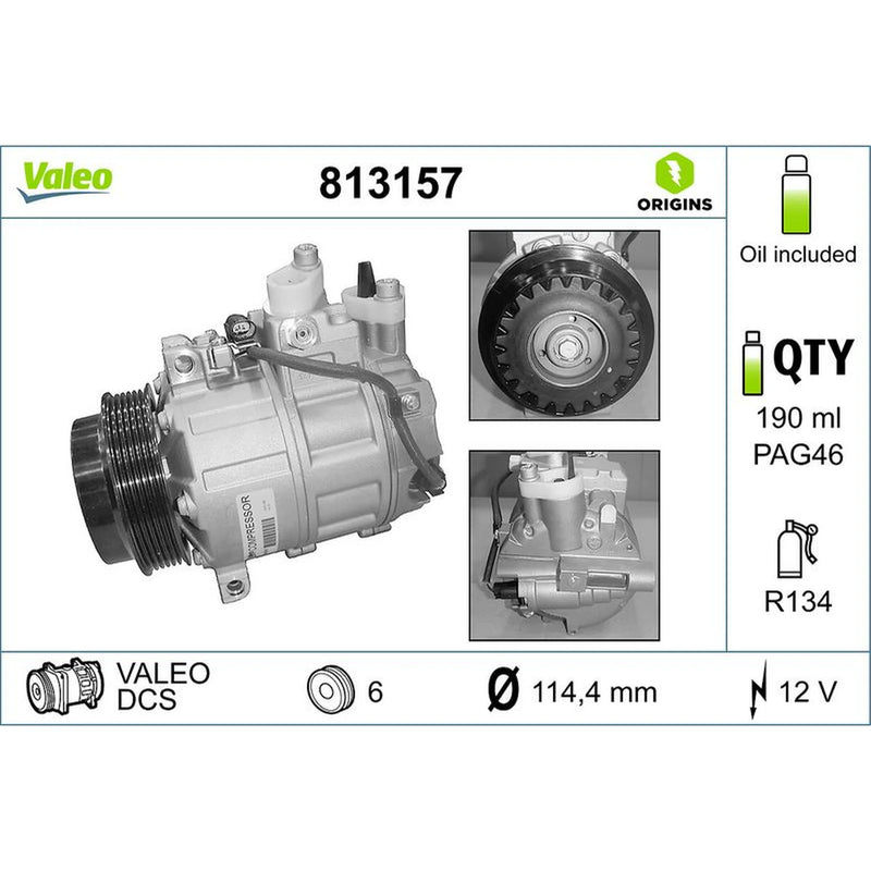 Valeo Air Conditioning Compressor 813157