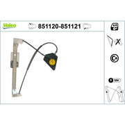 Valeo Electric Window Regulator Lifter Left Rear 851120