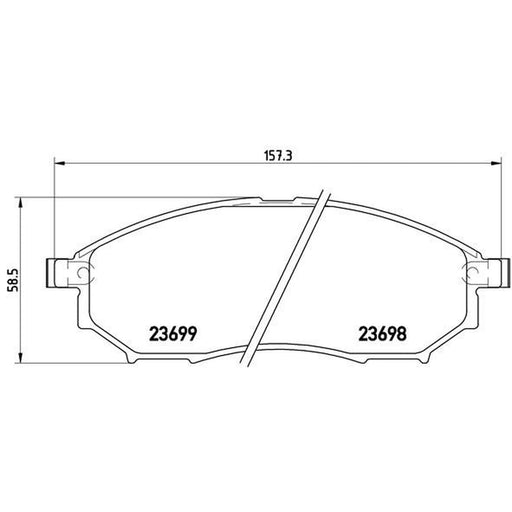 Brembo 4 x Front Brake Pad Set fits Infiniti Ex 2008 on