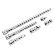 Sealey Premier 6pc 3/8" Drive Wobble Rigid Extension Bar Adaptor Universal Joint Sealey  - Dynamic Drive