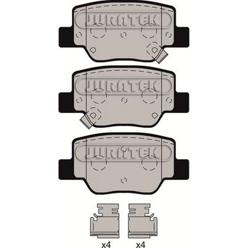 Juratek Front & Rear Pads fits Toyota Verso 2009-2018 1.6 1.8 2.0