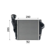 Mahle Intercooler (Charge Air Cooler) fits Porsche Macan 2014-2018 3.0 3.6