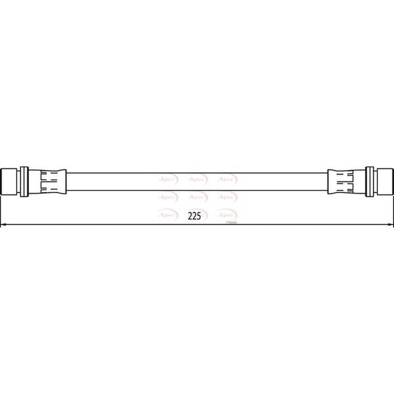 Apec Brake Hydraulic Hose Line Rear Left fits Toyota Yaris/Vitz 2005-2012