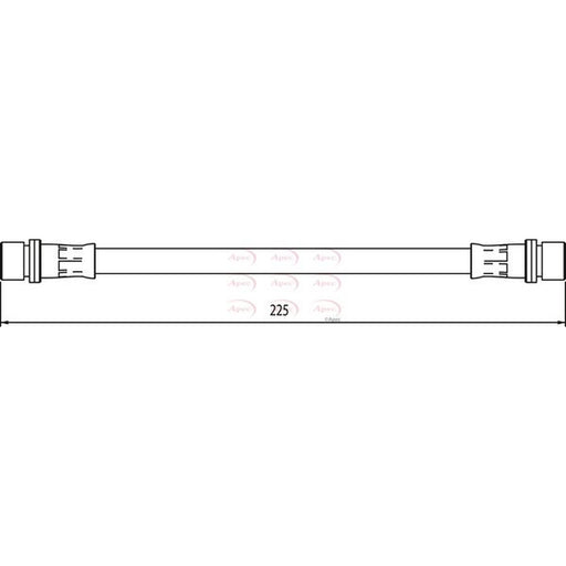Apec Brake Hydraulic Hose Line Rear Left fits Toyota Yaris/Vitz 2005-2012