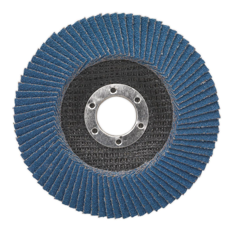 Sealey Flap Disc Zirconium115mm22mm Bore 60Grit FD11560 Sealey - Dynamic Drive
