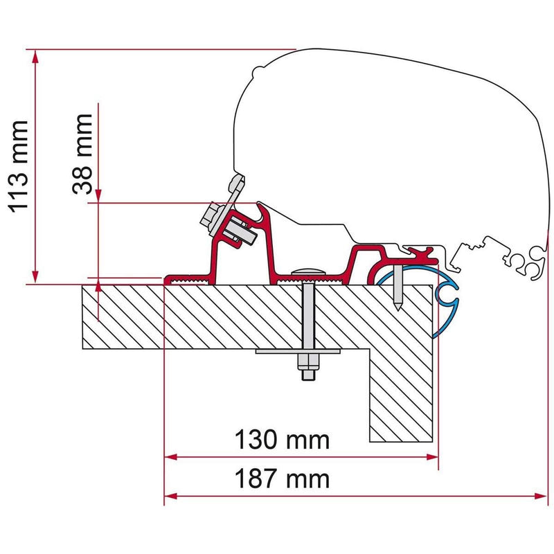 Fiamma Adapter Caravan Standard 425 (98655Z182) Fiamma - Dynamic Drive