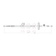 Apec Handbrake Cable Left Rear fits Chevrolet Orlando 2011-2015 1.8 2.0