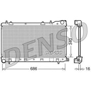 Denso Engine Radiator DRM36003
