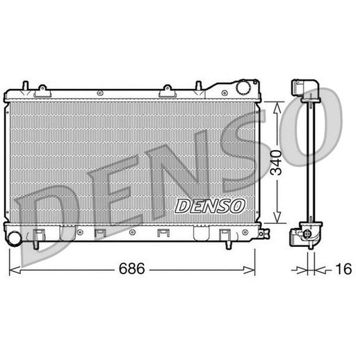 Denso Engine Radiator fits Subaru Forester 1997-2002 2.0