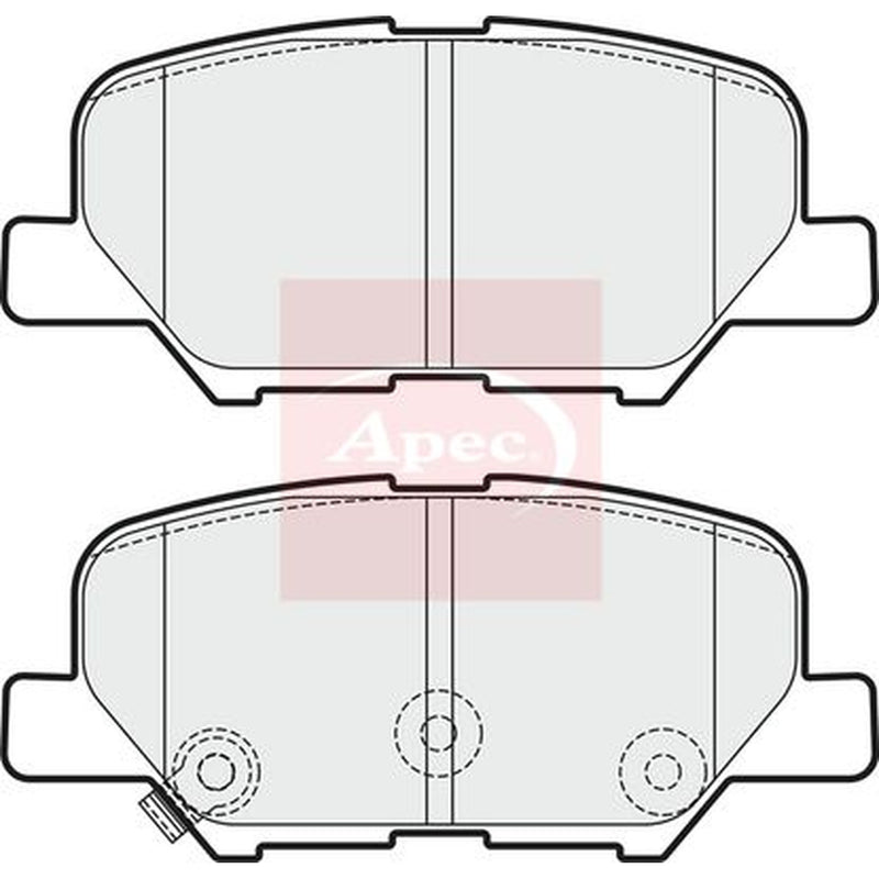 Apec Rear Brake Pad Set fits Citroën C4 Aircross 2012 on 1.6