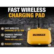 Dewalt Telecoms Fast Wireless Charging Pad DEWALT Telecoms - Dynamic Drive