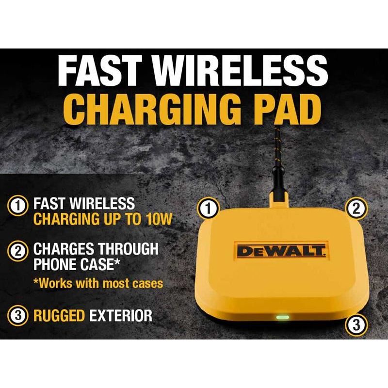 Dewalt Telecoms Fast Wireless Charging Pad DEWALT Telecoms - Dynamic Drive