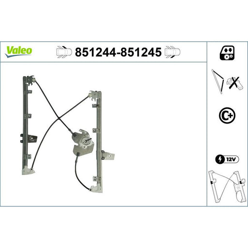 Valeo Electric Window Regulator Lifter Left Front 851244