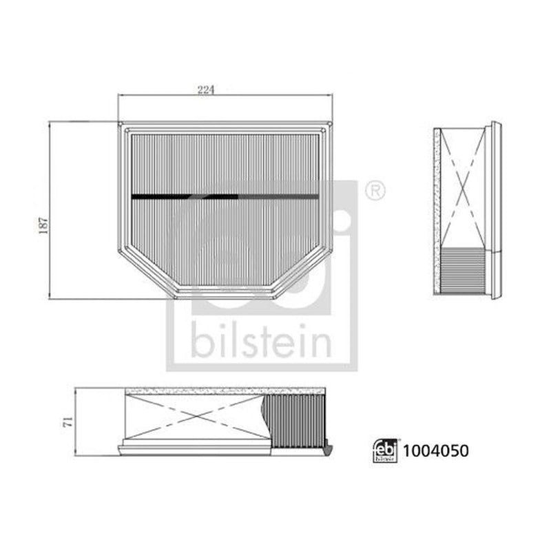 Febi Engine Air Filter 1004050