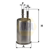 NAPA Fuel Filter Element fits Volvo S60 II 2010-2018 2.0 2.5 3.0