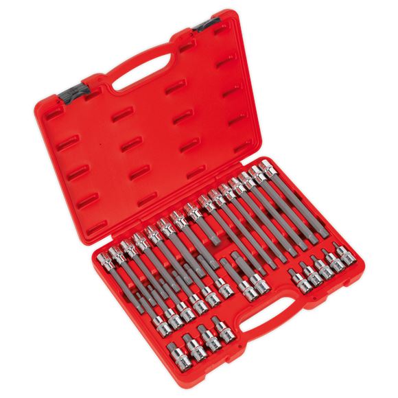 Sealey Ribe Socket Bit Set 32pc 1/2"Sq Drive AK2198 Sealey  - Dynamic Drive
