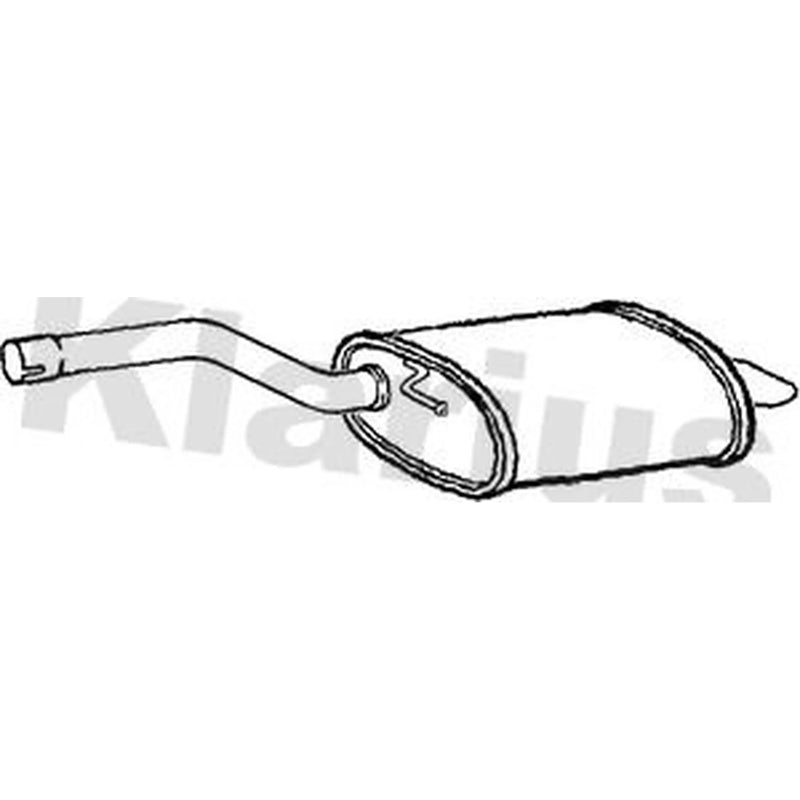Klarius Box With Tail Pipe Rear fits BMW 5 1995-2004