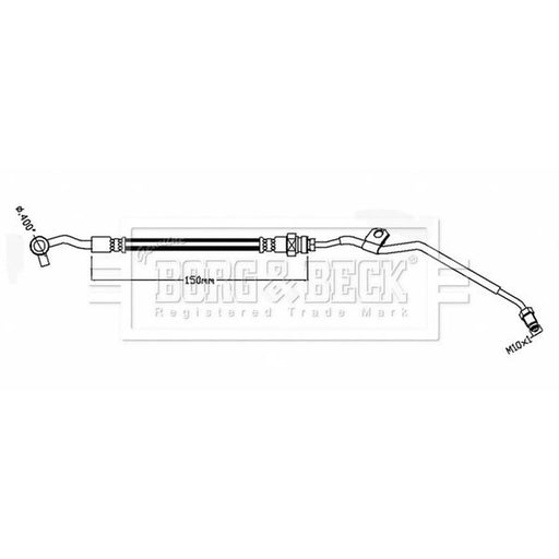 Borg & Beck Brake Hydraulic Hose Line outer BBH8835