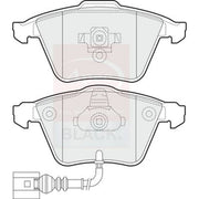 Apec Black Front Brake Pad Set fits Audi A3 2003-2009 3.2