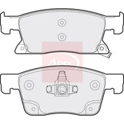 Apec Front Brake Pad Set fits Opel Astra K 2015-2019 1.6
