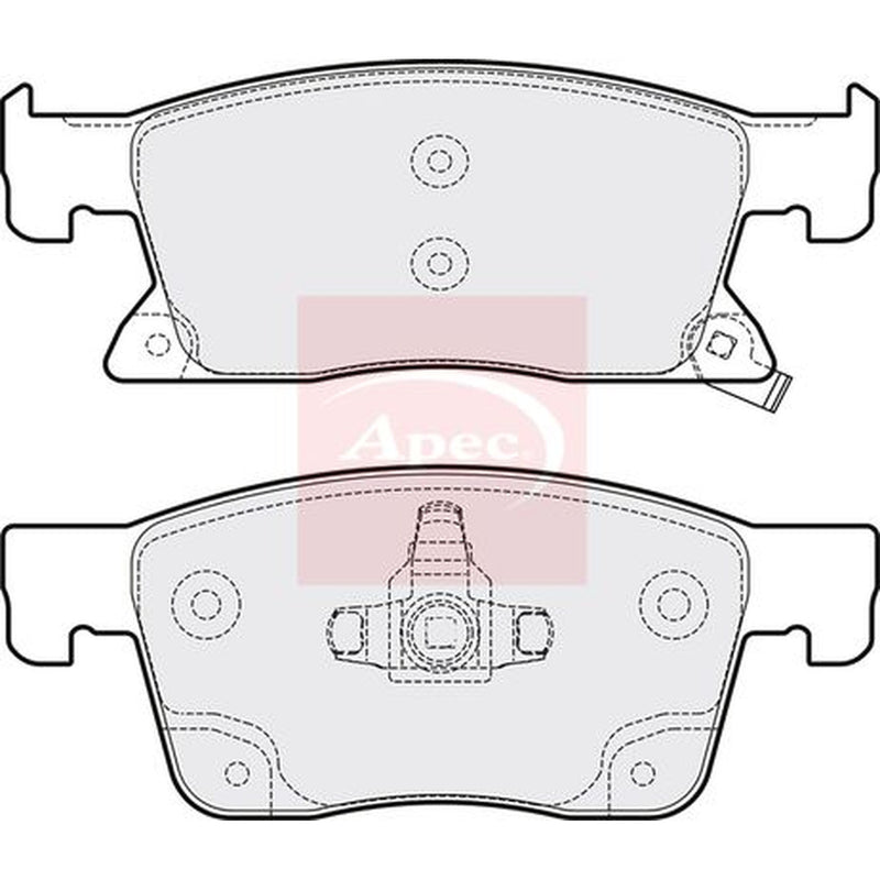 Apec Front Brake Pad Set fits Opel Astra K 2015-2019 1.6